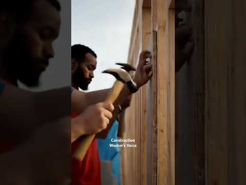 Precision & Rhythm – 4 Workers, One Wall, ASMR Build 🔨🏗️ #asmrsounds #construction #asmr #fyp