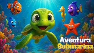 Aventura Submarina: Aventuras da tartaruga marinha no mundo subaquático