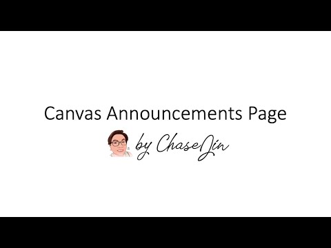 Canvas Announcements Page