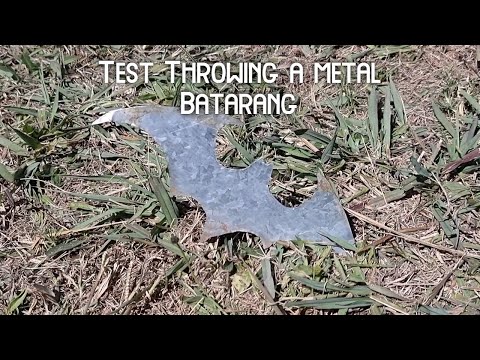 Test throwing a metal Batarang