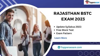 RAJASTHAN BSTC Questions Paper 2023, Update Syllabus, Notification, Online Test Series