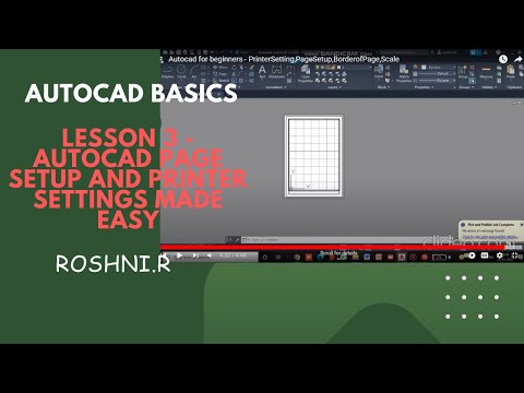 AutoCAD Basics - Lesson 3 - AutoCAD Page Setup and Printer Settings Made Easy
