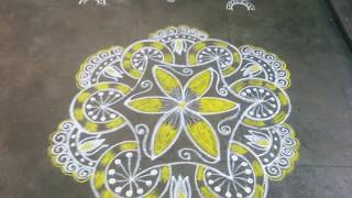 Navarathri Kolam Day-5/Navarathri Rangoli/Durga Pooja Rangoli/Kolam-3