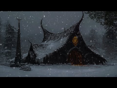 Intense Blizzard at a Lonely Log Cabin┇Winter Storm & Wind Sounds for Deep Sleep, Study & Relaxation