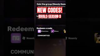 NEW WORKING RIVALS CODES ON ROBLOX MAY 2026!