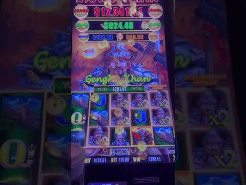 X2 X2 X2 Genghis for the bonus win! #dragonlink #slotwins #lasvegasslots