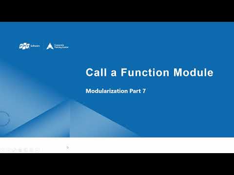 ABAP Course 07 - Modularization Part 7 - Calling a Function Module