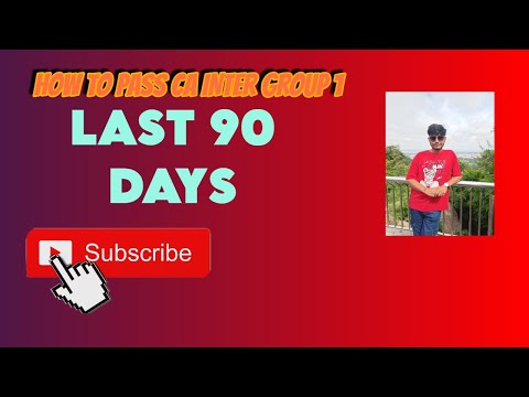 How to pass ca inter group 1? last 90 days!! #caexams