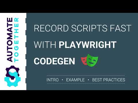 Record Playwright scripts using Codegen