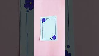 6 Easy Border Flowers🌻 School project front page design #shorts #projectdesign #schoolwork #ytshorts