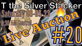 LIVE Auction #20 Silver pours, coins, rounds, bars, vintage, & more!