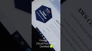 AWS Cloud Practitioner Certified✅️ #aws #awscloud #awscloudpractitioner