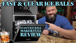 The FASTEST & CLEAREST ICE BALLS!! ECOZY 2" Clear Ice Ball Maker FULL REVIEW!!
