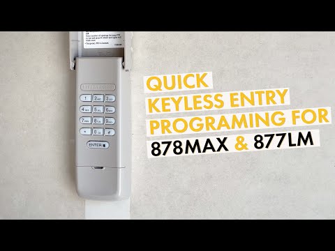 Easy LiftMaster Keyless Entry Set Up Guide for your Garage 877LM & 878MAX