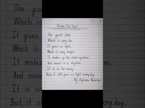 Poem On Sun