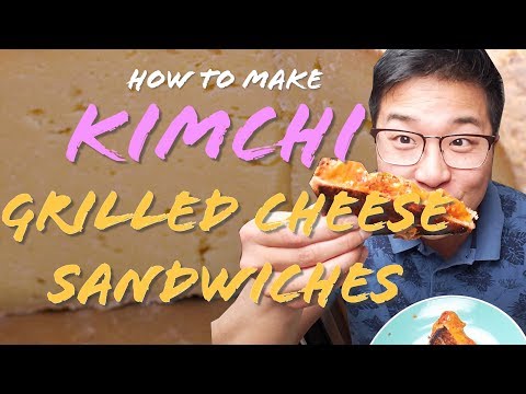 How to make Kimchi Grilled Cheese Sandwiches - YUM! ⭐🍞🧀⭐ | Johnny Row Cooks