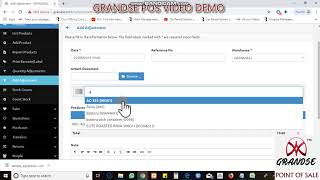 how to add quantity via add adjustment in garndse pos billing software