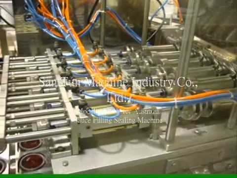 Sauce filling sealing machine for australia AST-6 SanTung Taiwan