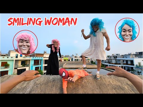 Orange Spider-Man Captured By Smiling Woman | REAL LIFE ESCAPE ( Horror Parkour POV )
