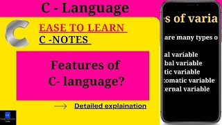 Features of C- language? with full explaintion in tamil