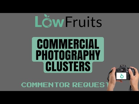 LowFruits.io Clusters for Commercial Photography Niche (Over 2,200 credits used!)