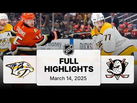 NHL Highlights | Predators vs. Ducks | March 14, 2025