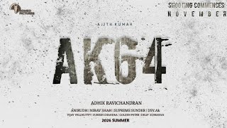 AK64 - Announcement | Ajithkumar | Sree Leela | Adhik Ravichandran | Anirudh | Romeo Pictures