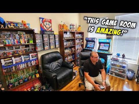 He ALMOST Has a COMPLETE GameCube Game Set! | Game Room Tour