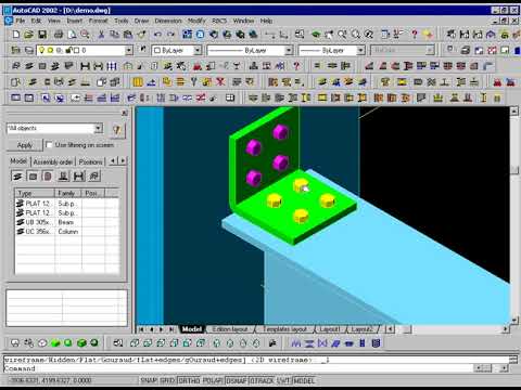 Autodesk Robot structural analysis -steel connections angles
