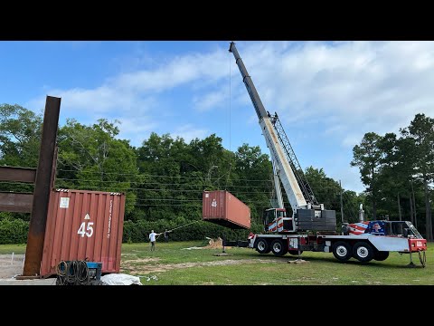 Building a Shipping Container House, Work has begun!