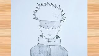 Gojo Satoru drawing tutorial ll How todraw Gojo Satoru step by step