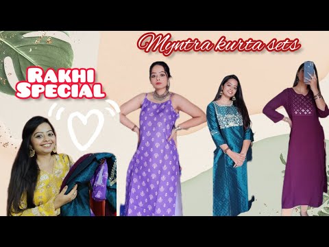 Myntra Rakhi Special🥰 Kurta/Kurta Sets Haul❣️ | Affordable Ethnic wear #rakhi #rakhispecial