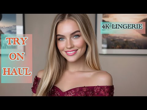 4K Amazing see through try on haul | lingerie Transparent try on haul |transparent dress try On haul