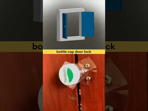 Simple Bottle cap door lock 🔒 #doorlock #bottle #solidworks #newdesign #simpleideas