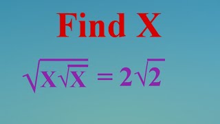 Nice Square Root Math Algebra Expression/Find the value of X?