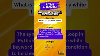 Mastering Loops in Python: A Comprehensive Guide #LoopsInPython #ForLoops #WhileLoops #PythonBasics