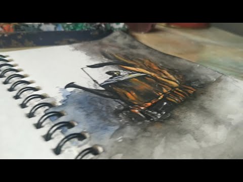 Cinematic art video | Painting a pot on fire 🔥#shorts#cinematicartvideo