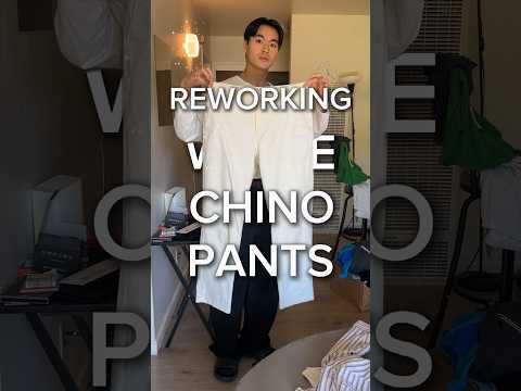 Reworking plain white chino pants into a wardrobe grail 🎨
