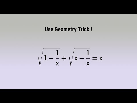 How to solve this hard algebraic function by a golden triangle? |  geometry skills in algebra.