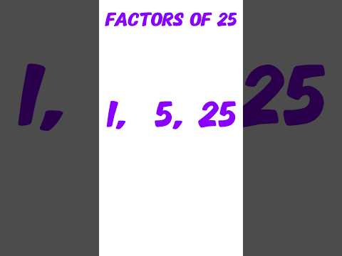 Factors of 25 #shorts