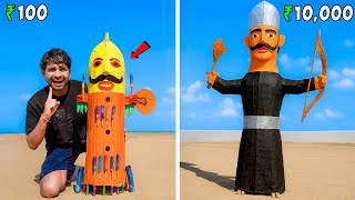 Ravan Shopping Challenge - ₹1 vs ₹100 vs ₹15000…😈 | किसका होगा सबसे बड़ा रावण..?