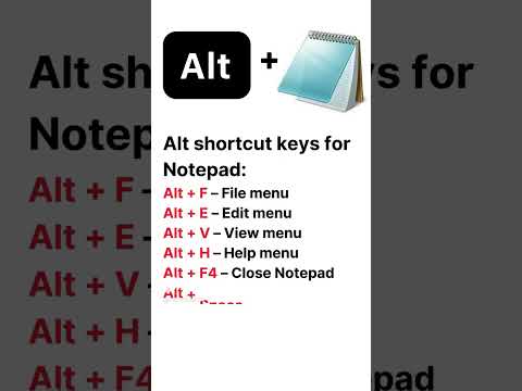 "Unlock Hidden ALT Shortcuts in Notepad | Time-Saving Keyboard Hacks!"