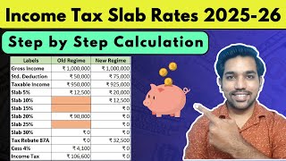 Income Tax Slab Rates FY 2025-26 | Step by Step Income Tax Calculation