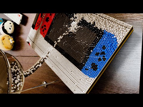10万個のビーズを使ってスイッチを描く方法