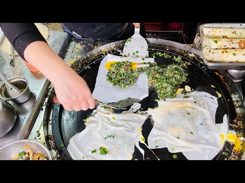 Exclusive Hakka Omelet vegetable pancake Making-Taiwan Hakka Traditional Food