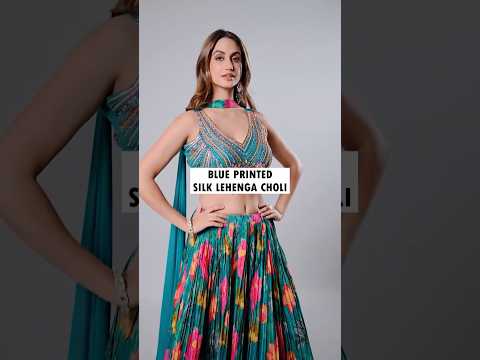 Blue Printed Silk Lehenga Choli | Perfect for Wedding Celebrations