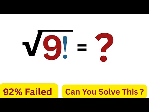 Nice Math Olympiad Question l Square Root Factorial Mathematics Problem