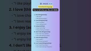 How to Tell What You Like and Dislike in English | Functional Language
