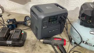 Remote power available anywhere on the homestead with a Bluetti solar power station.