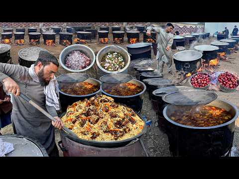 Afghan Luxury Marriage Ceremony | 1000 KG Kabuli Pulao | Wedding Food